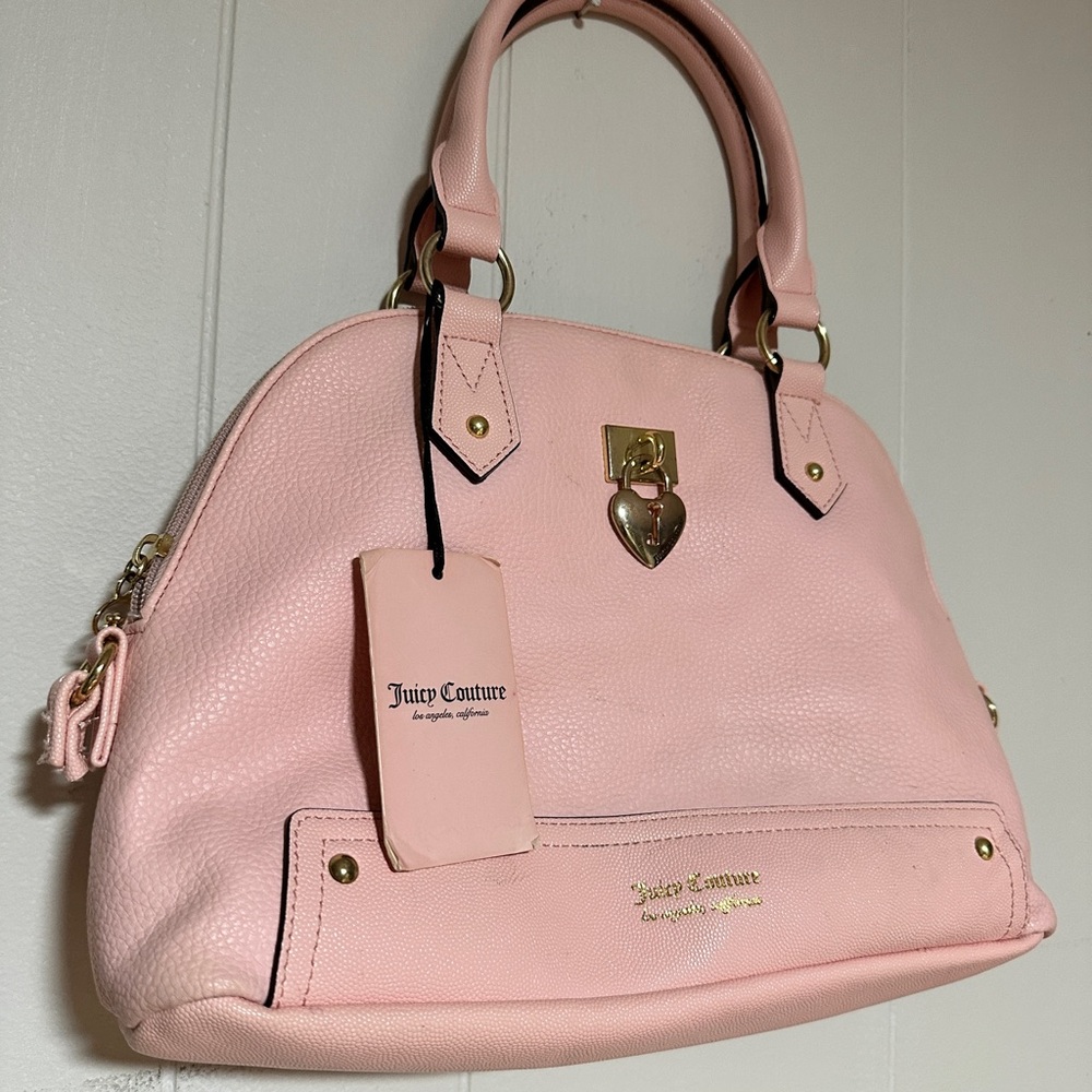 Juicy Couture Light Pink Dome Satchel with Gold Hardware